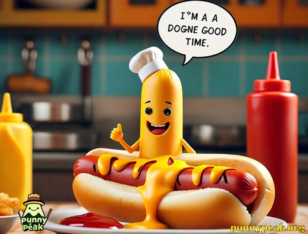 Cheesy Hot Dog Puns